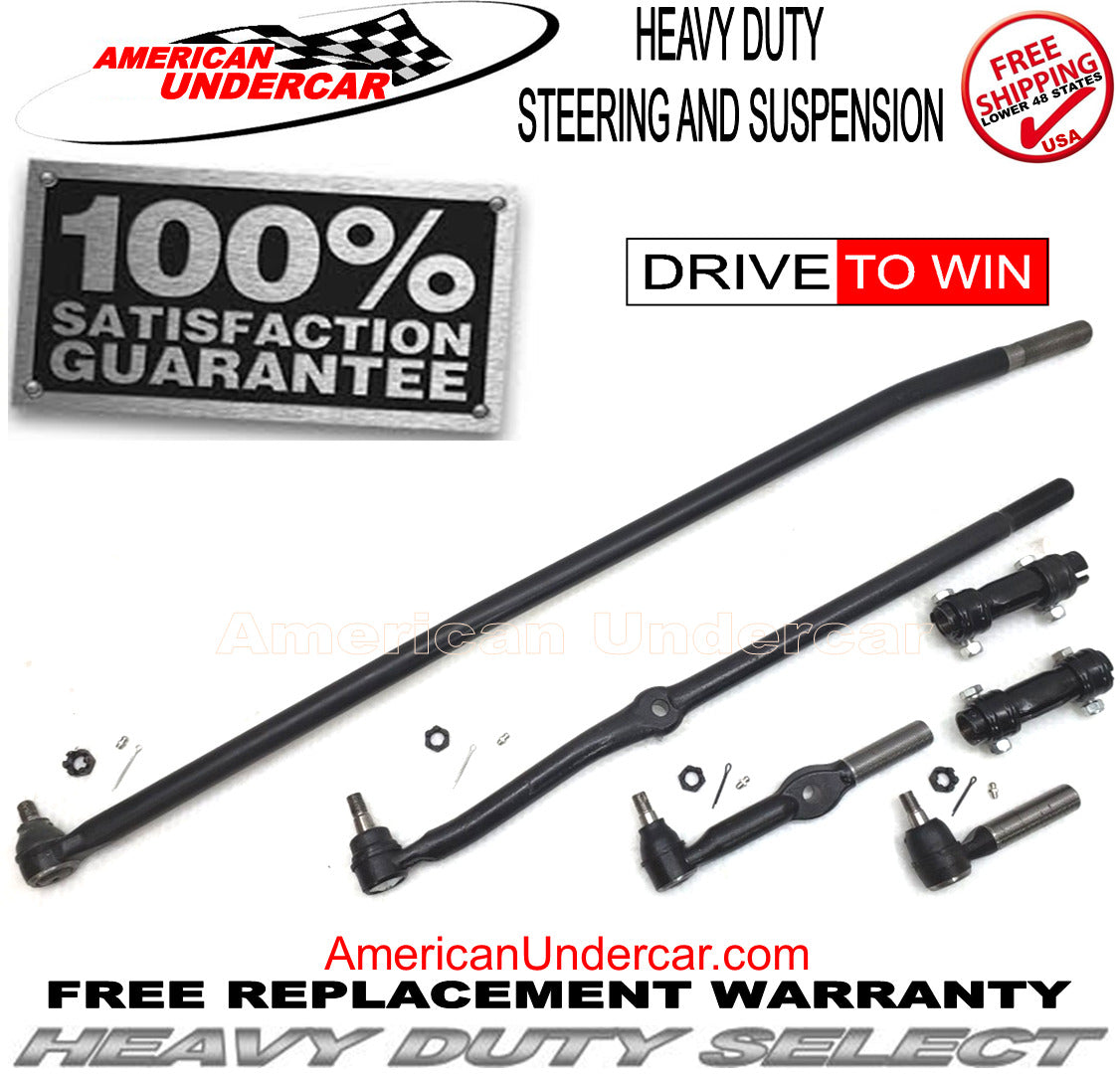 HD Tie Rod Drag Link Sleeve Steering Kit for 1994-1997 Dodge Ram 2500, 3500 4x4