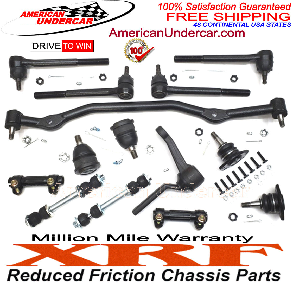XRF Ball Joint Tie Rod Center Link Steering Kit for 1971-1972 Buick, Chevrolet, GMC, Oldsmobile, Pontiac