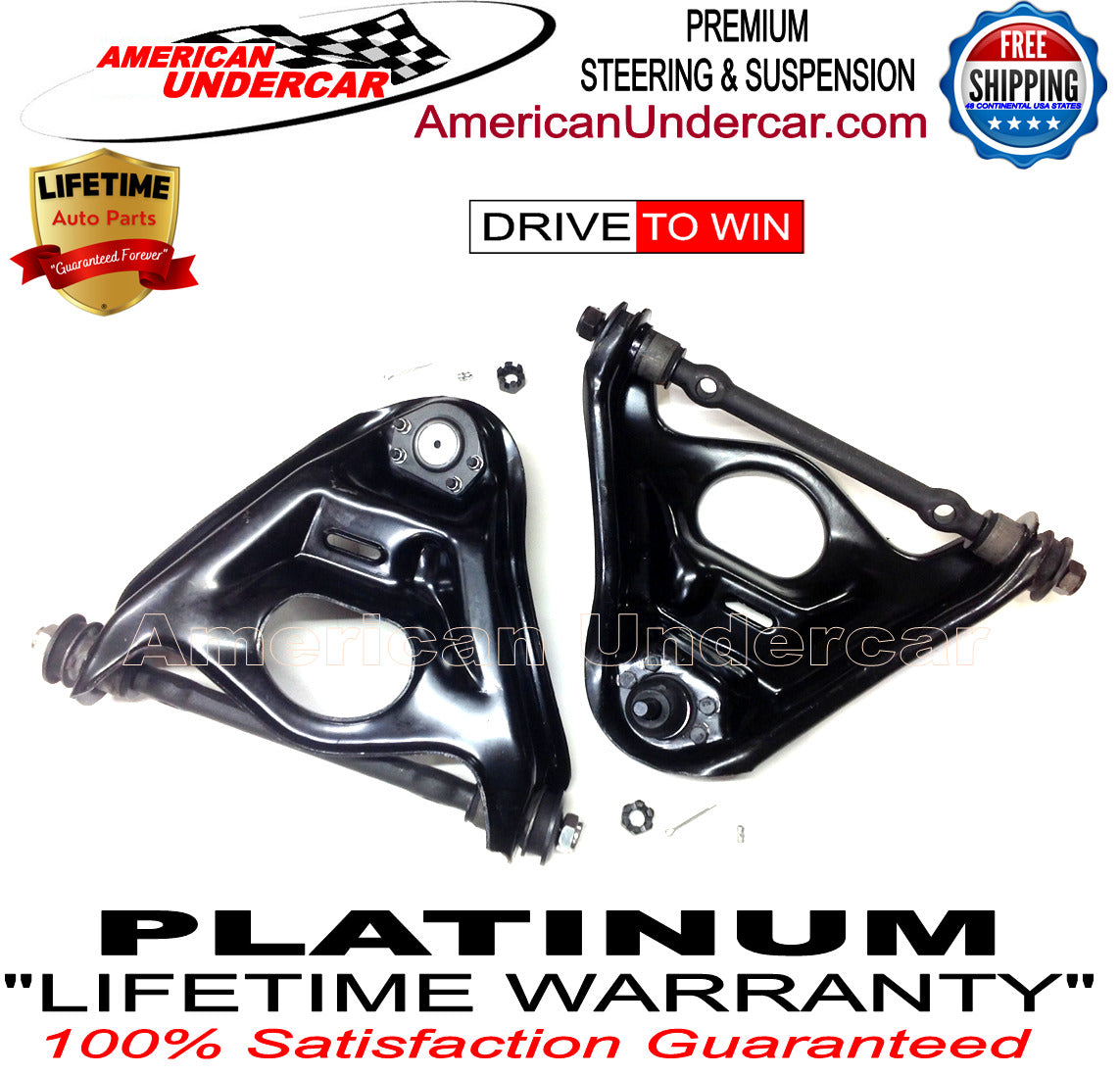 Lifetime Upper Control Arm kit for 1977-1996 Chevrolet, Buick, Pontiac
