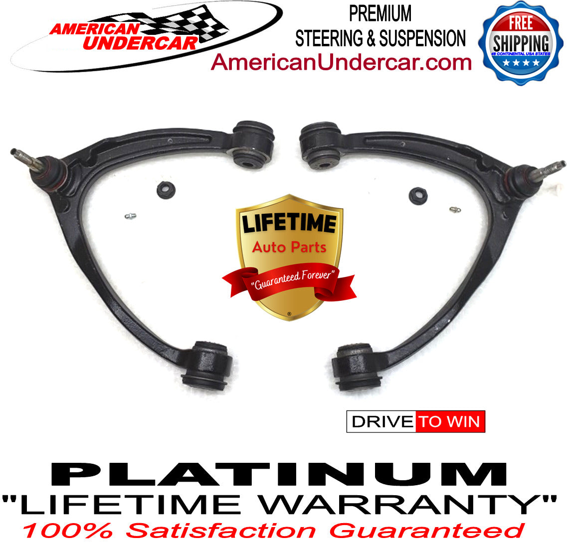 Lifetime Control Arm & Ball Joint Bushing Kit for 2007-2013 Chevrolet, GMC, Cadillac 2WD, 4x4