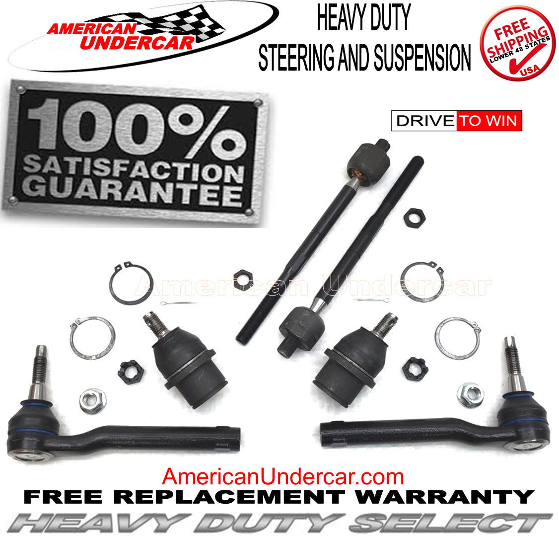 HD Lower Ball Joints Tie Rod Steering Kit for 2010-2014 Ford F150 Raptor SVT 6.2L V8