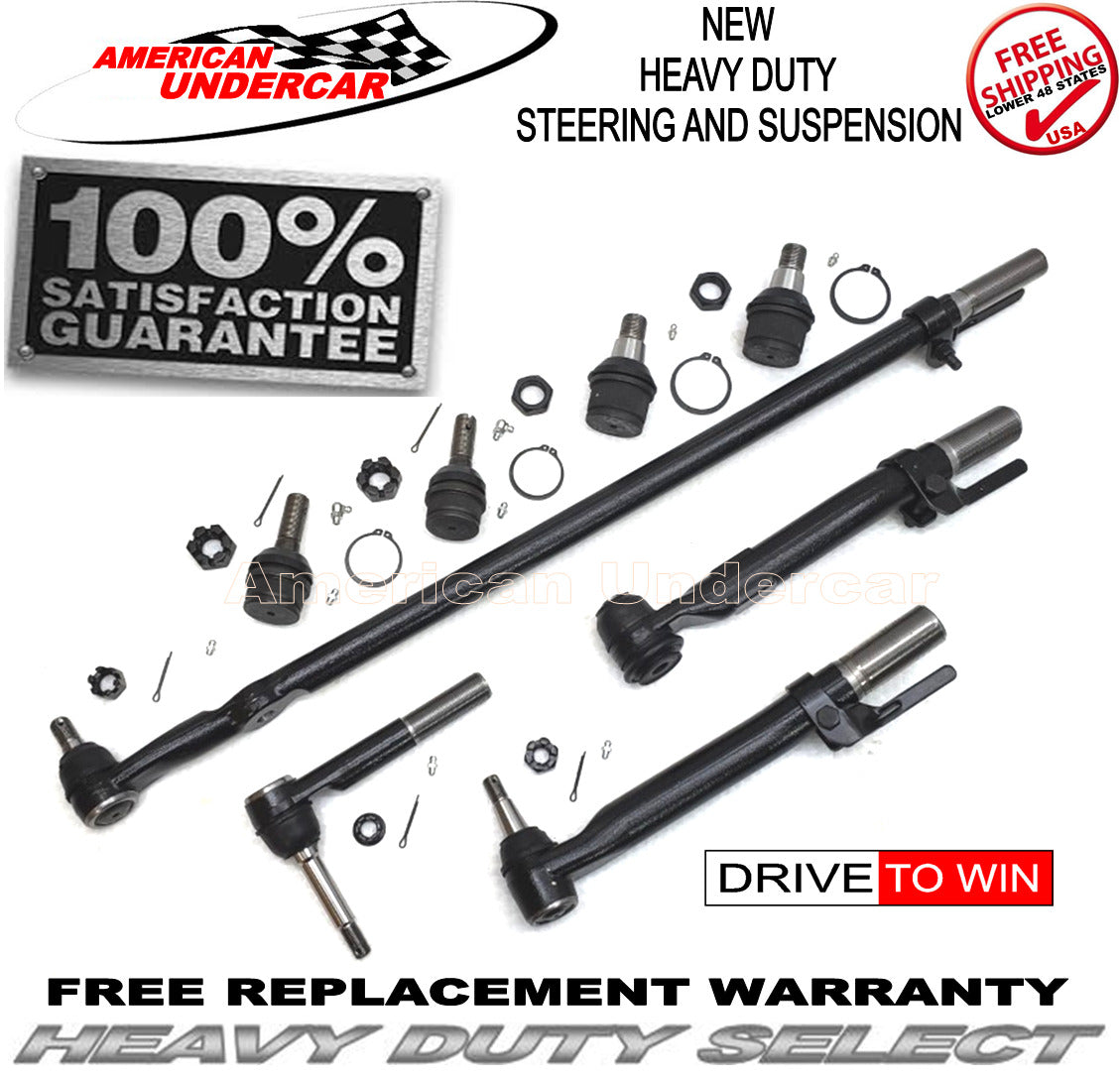 HD Ball Joint Tie Rod Drag Link Steering Kit for 2005-2007 Ford F250, F350 4x4