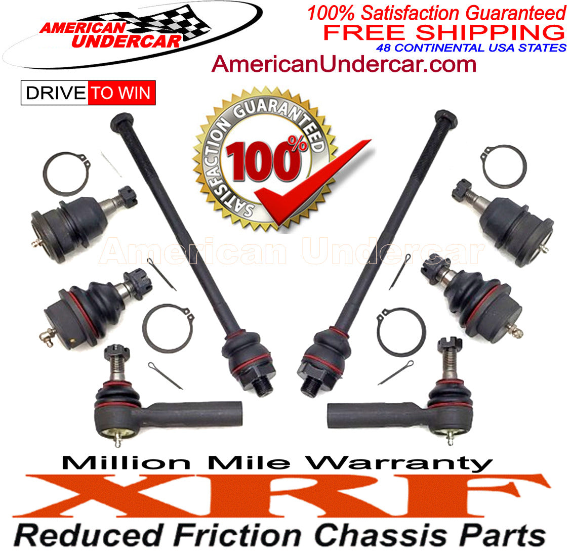 Chevy GMC 1500 1999 - 2007 XRF Upper & Lower Ball Joints and Tie Rod End Kit