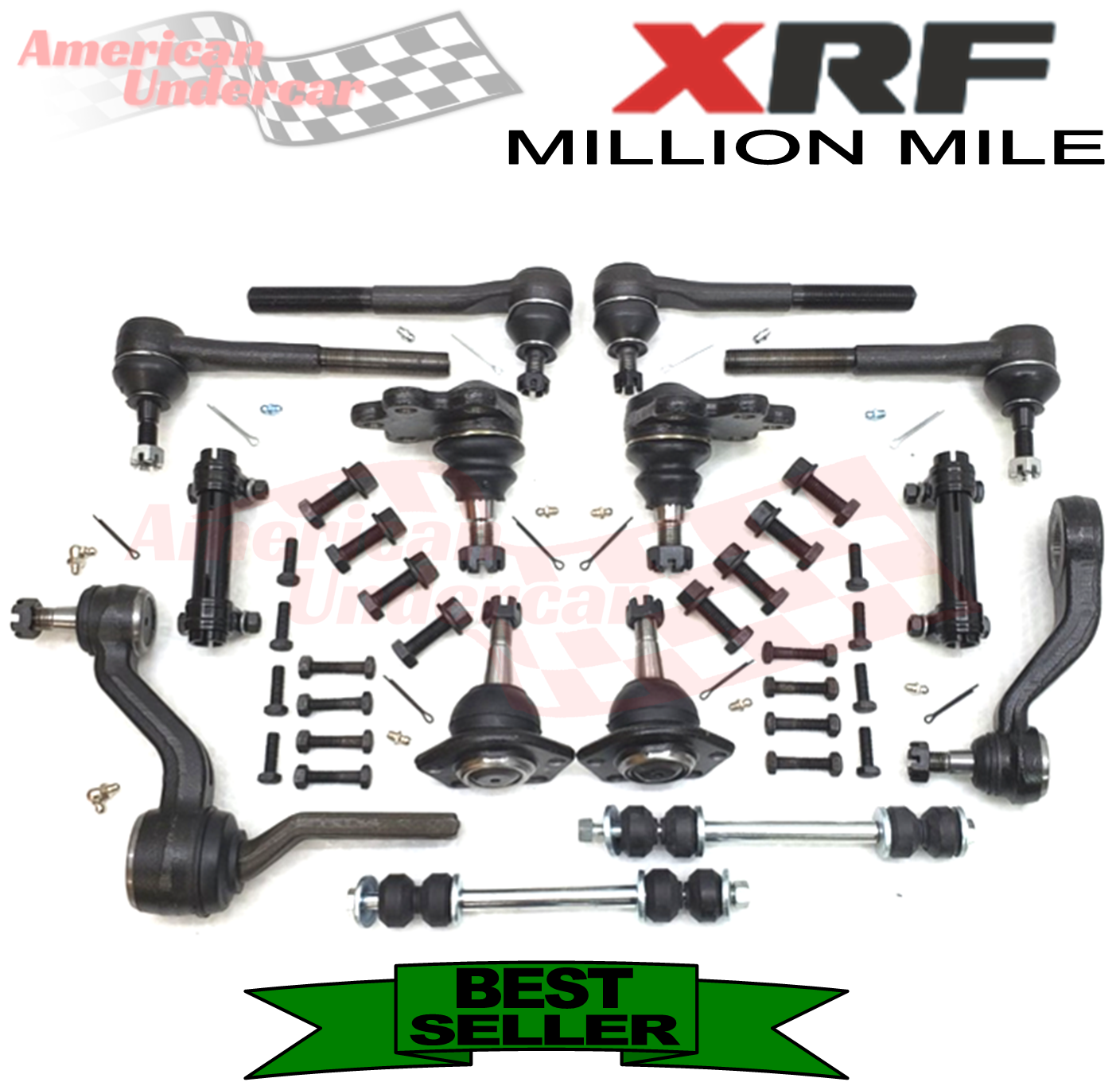 XRF Chevrolet GMC K2500 K3500 Ball Joint Tie Rod Steering Kit 1988 - 1992 4x4 8600lb GVW