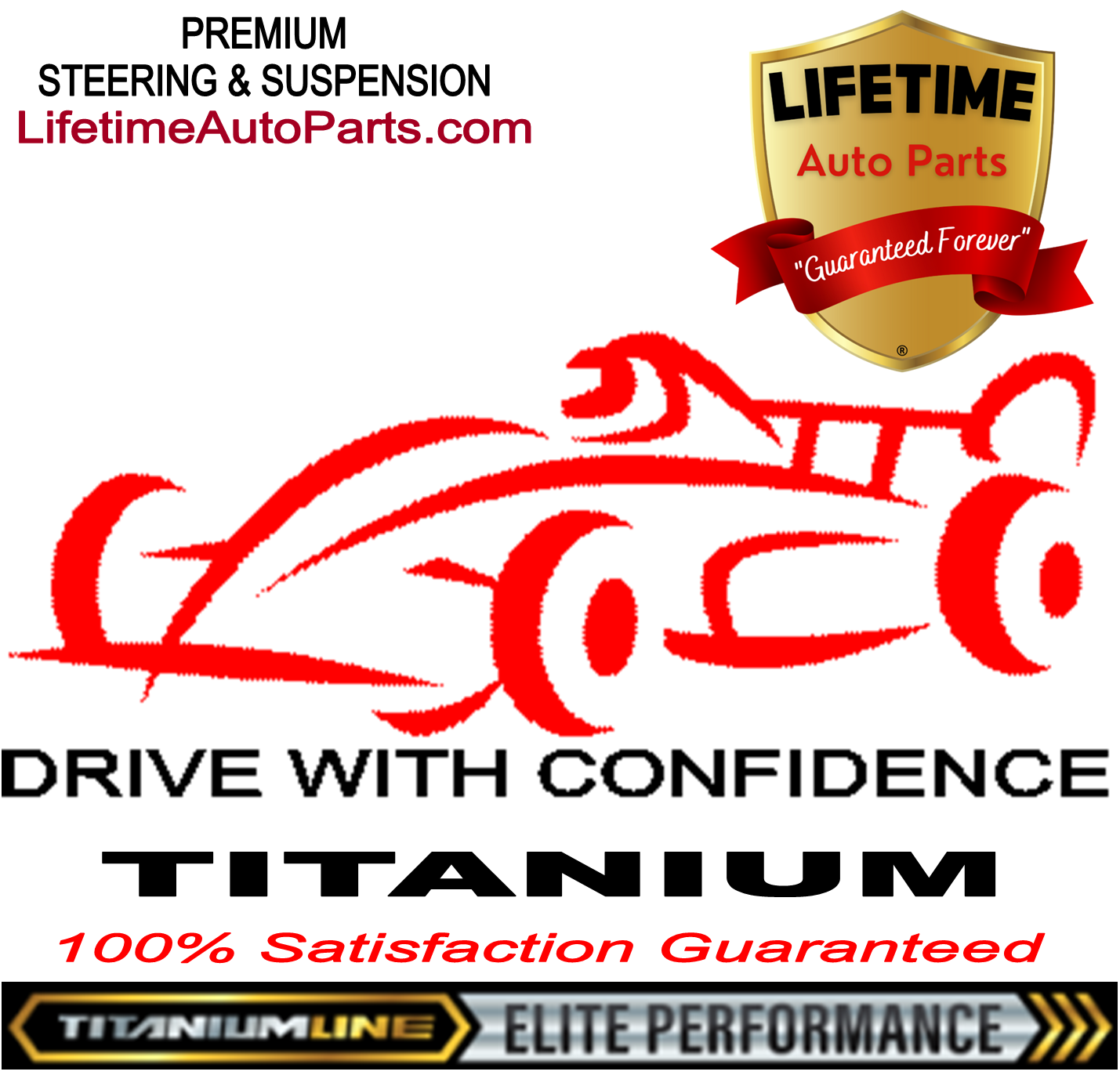 Lifetime Titanium Line Ball Joint Suspension Kit | 2005-2022 Ford F450 Super Duty 4x4 & 2WD *Does Not fit all Applications*