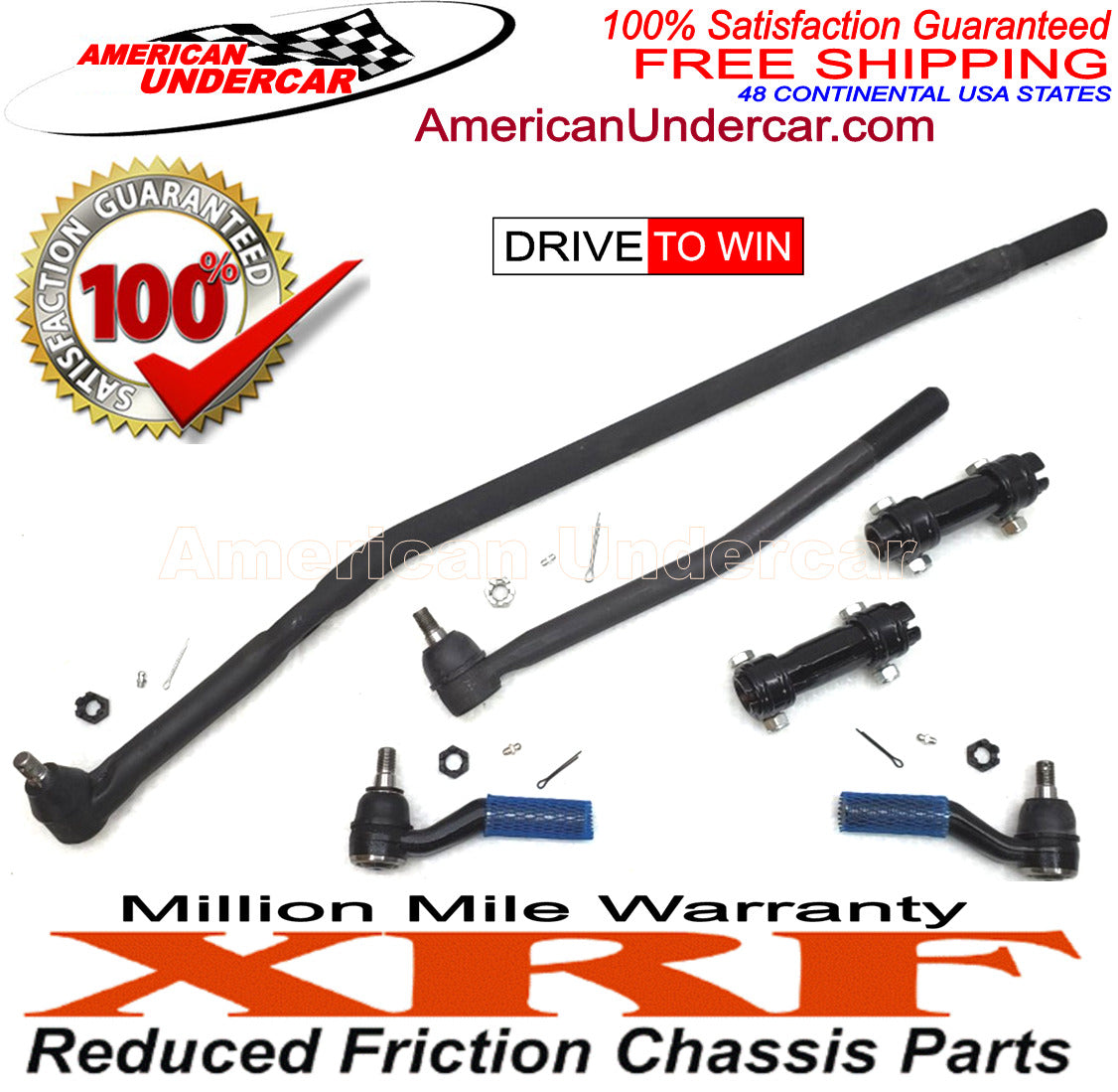 XRF Drag Link Tie Rod Sleeve Steering Suspension Kit | 2008-2019 Ford E350 SRW