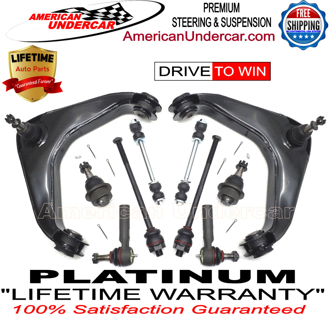 Lifetime Steering and Suspension Kit for 2001-2010 GMC Sierra 3500HD 2WD