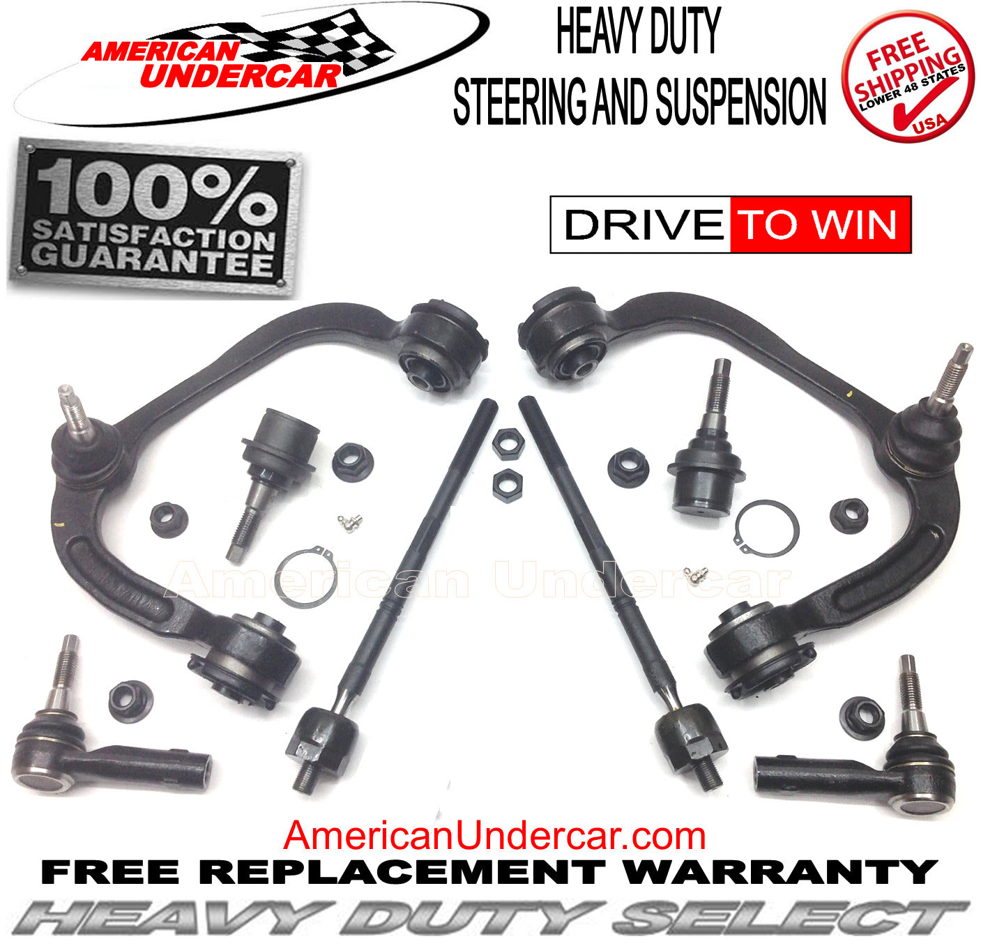 HD Ball Joints Control Arm Tie Rod End Kit | 2018-2021 Ford Expedition 2WD