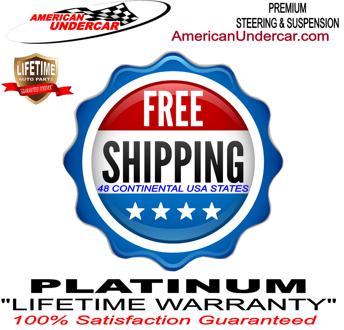 Lifetime Inner & Outer Tie Rod Steering Kit | 2010-2014 Ford F150 SVT Raptor 4x4
