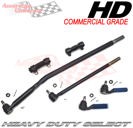 HD Tie Rod Drag Link Steering Kit | 1995-1996 Ford F250 4x4 (twin I-beam suspension)