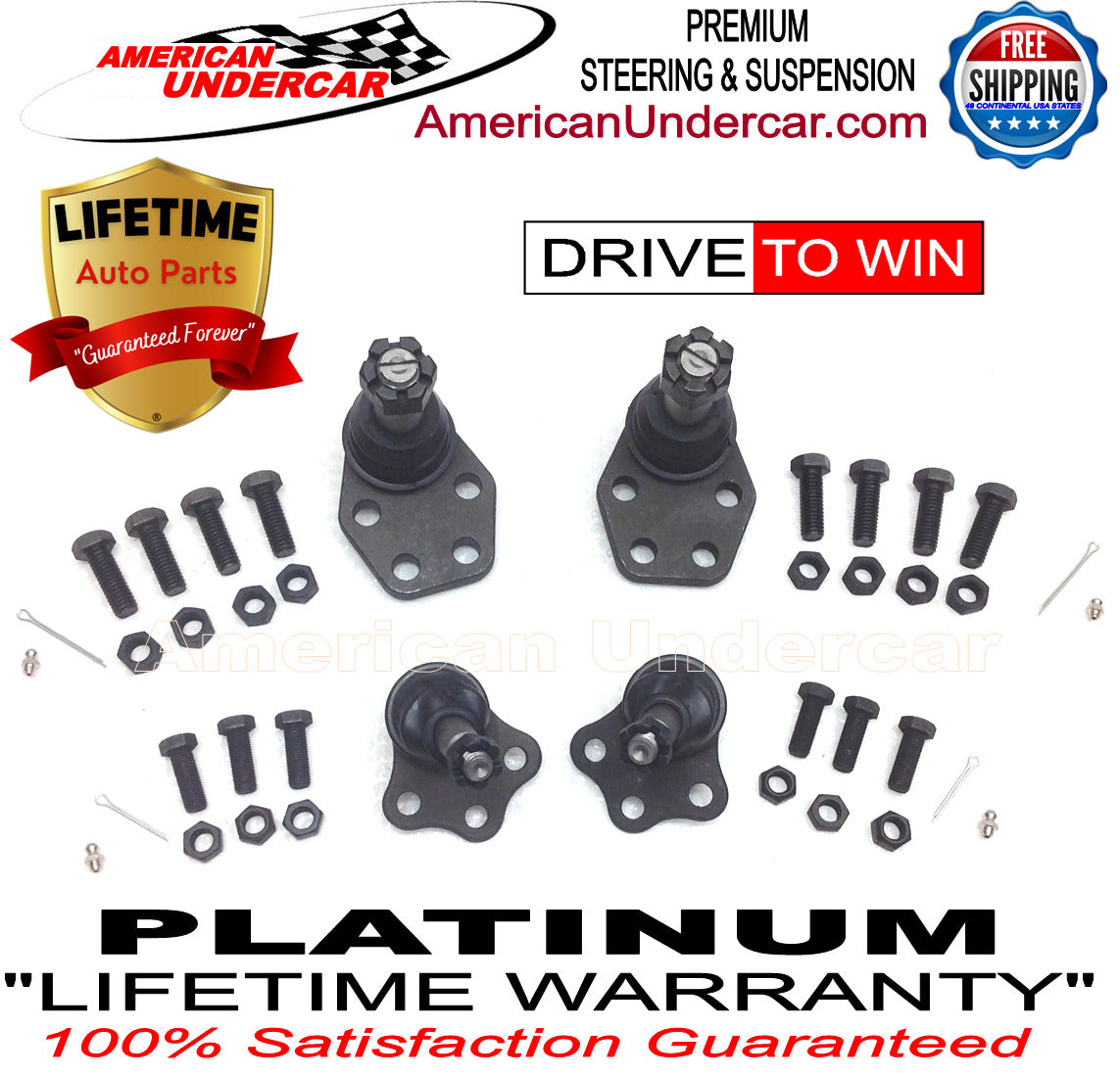 Lifetime Ball Joint Suspension Kit for 2000-2002 Dodge Ram 2500, 3500 2WD