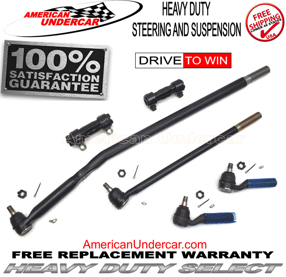 HD Tie Rod Drag Link Adjusting Sleeve Steering Kit for 1995-1997 Ford F250HD 4x4, Twin I Beam