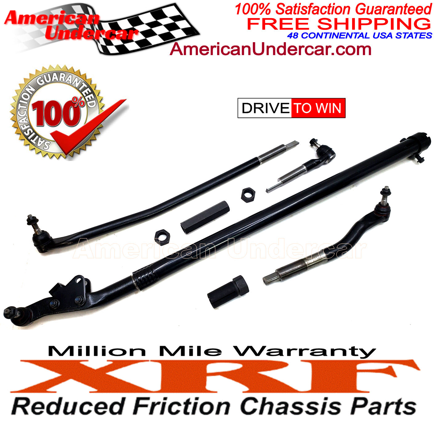 XRF Steering Suspension Drag Link Tie Rod Kit for 2015-2022 Dodge Ram 2500 4x4