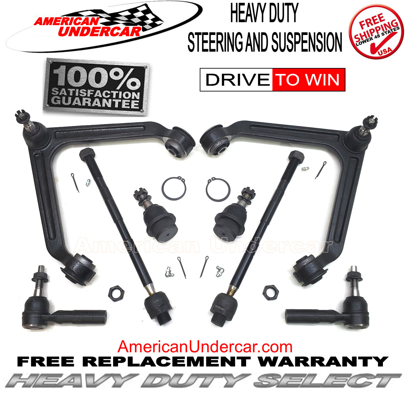 HD Complete Steering Suspension Kit for 2002-2005 Dodge Ram 1500 2WD