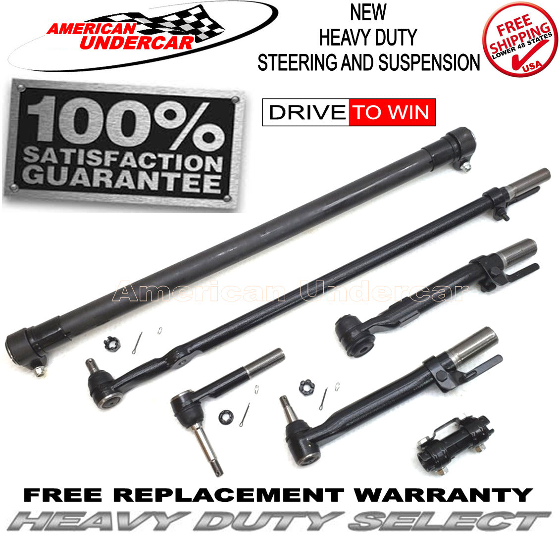 HD Drag Link Tie Rod Sleeve Steering Kit for 2005-2007 Ford F250, F350 Super Duty 4x4