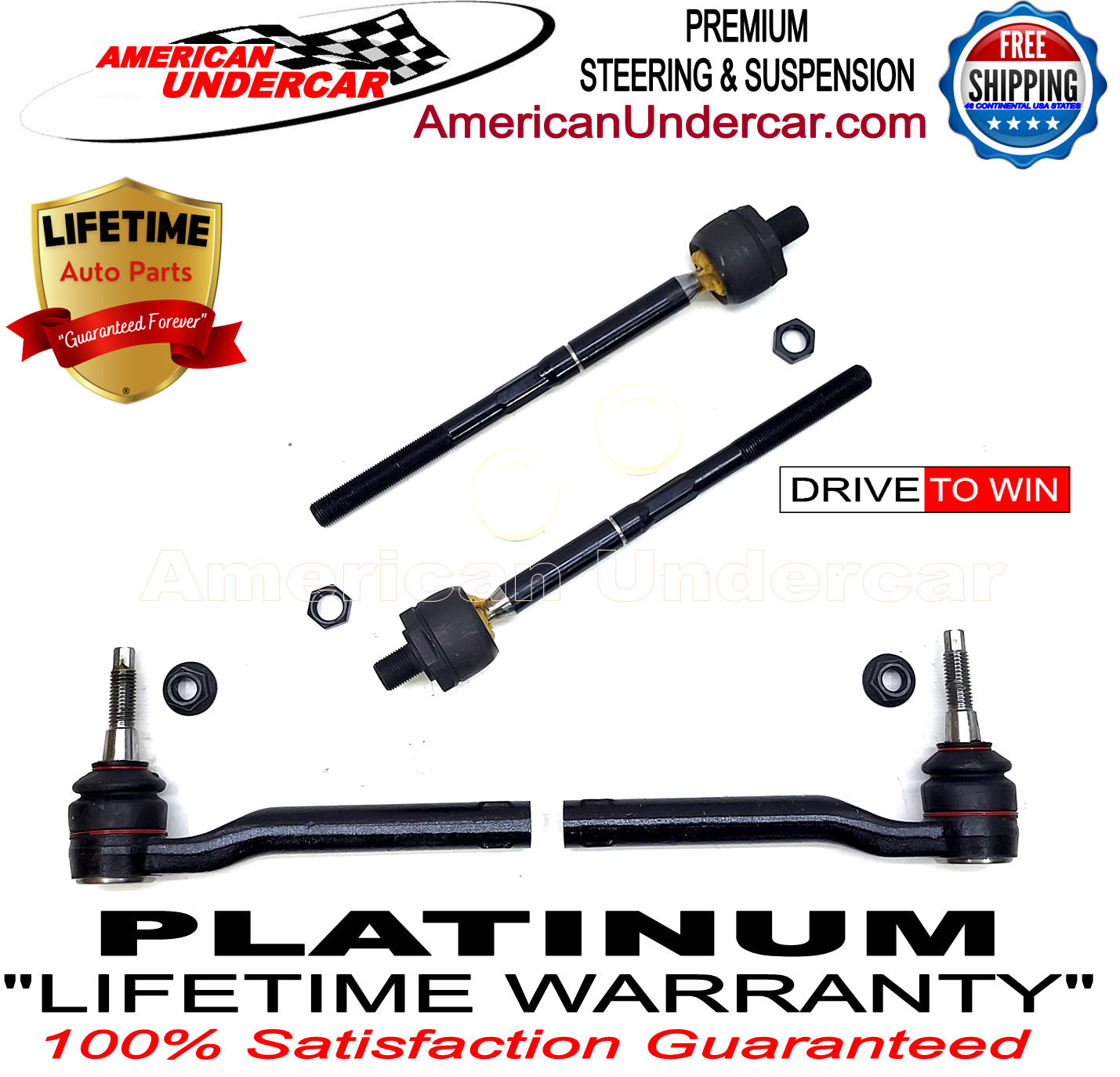 Lifetime Steering and Suspension Kit for 2018-2020 Ford F150 Raptor 3.5L V6 4x4