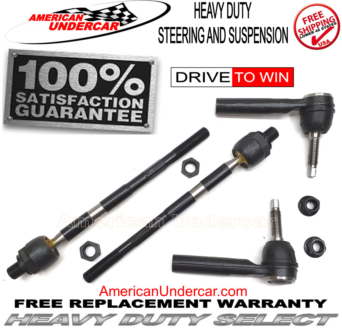 HD Inner & Outer Tie Rod Steering Kit for 2008-2017 Buick Enclave 2WD, AWD