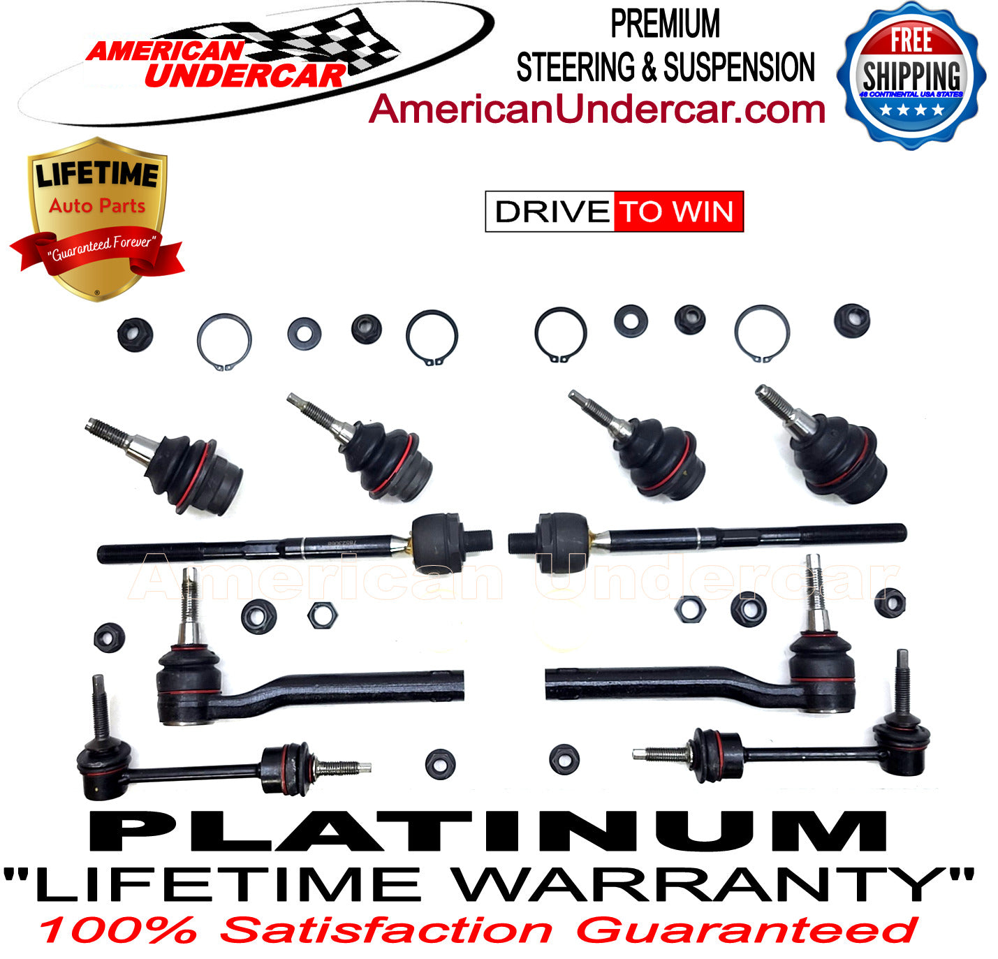 Lifetime Steering and Suspension Kit for 2018-2020 Ford F150 Raptor 3.5L V6 4x4