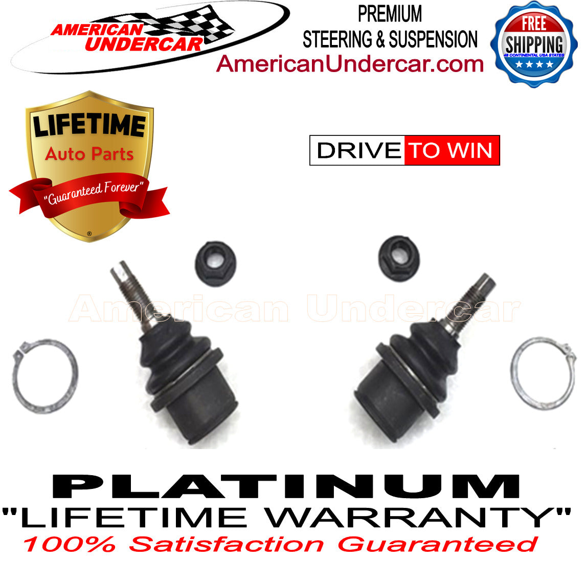 Lifetime Lower Ball Joint Suspension Kit for 2010-2014 Ford F150 SVT Raptor 6.2L V8 4x4