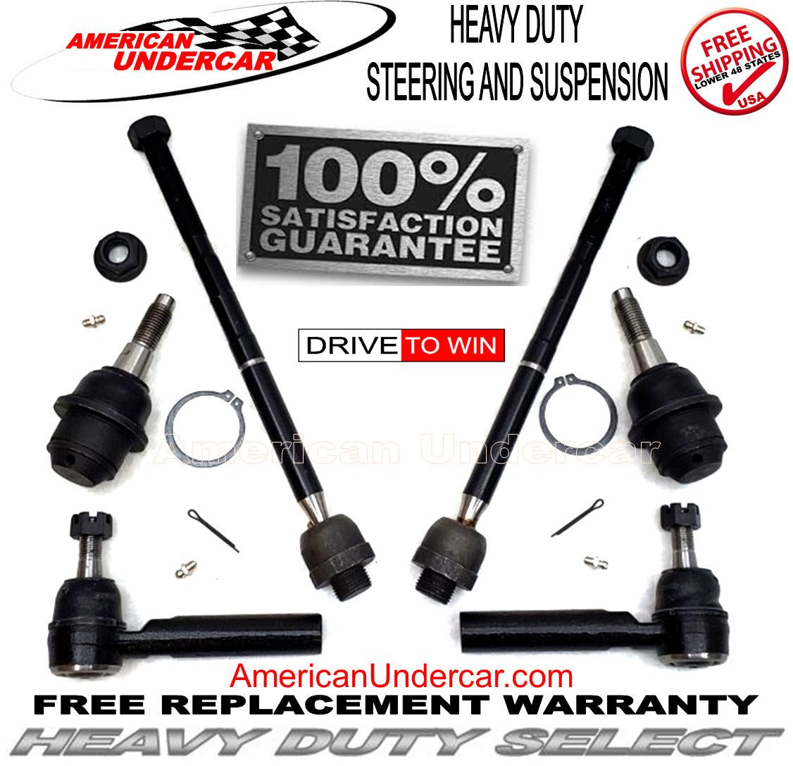 HD Ball Joint & Tie Rod Steering Assembly Kit for 2014-2018 Chevrolet, GMC, Cadillac 2WD, 4x4