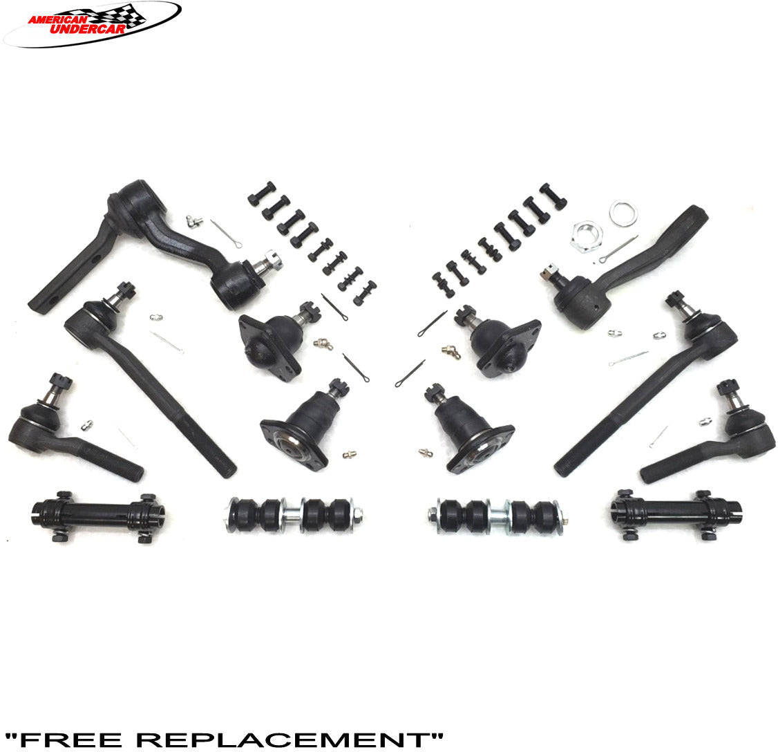 HD Ball Joint Tie Rod Idler Pitman Arm Kit for 1999-2005 GMC Jimmy, Isuzu Hombre, Oldsmobile Bravada 4x4