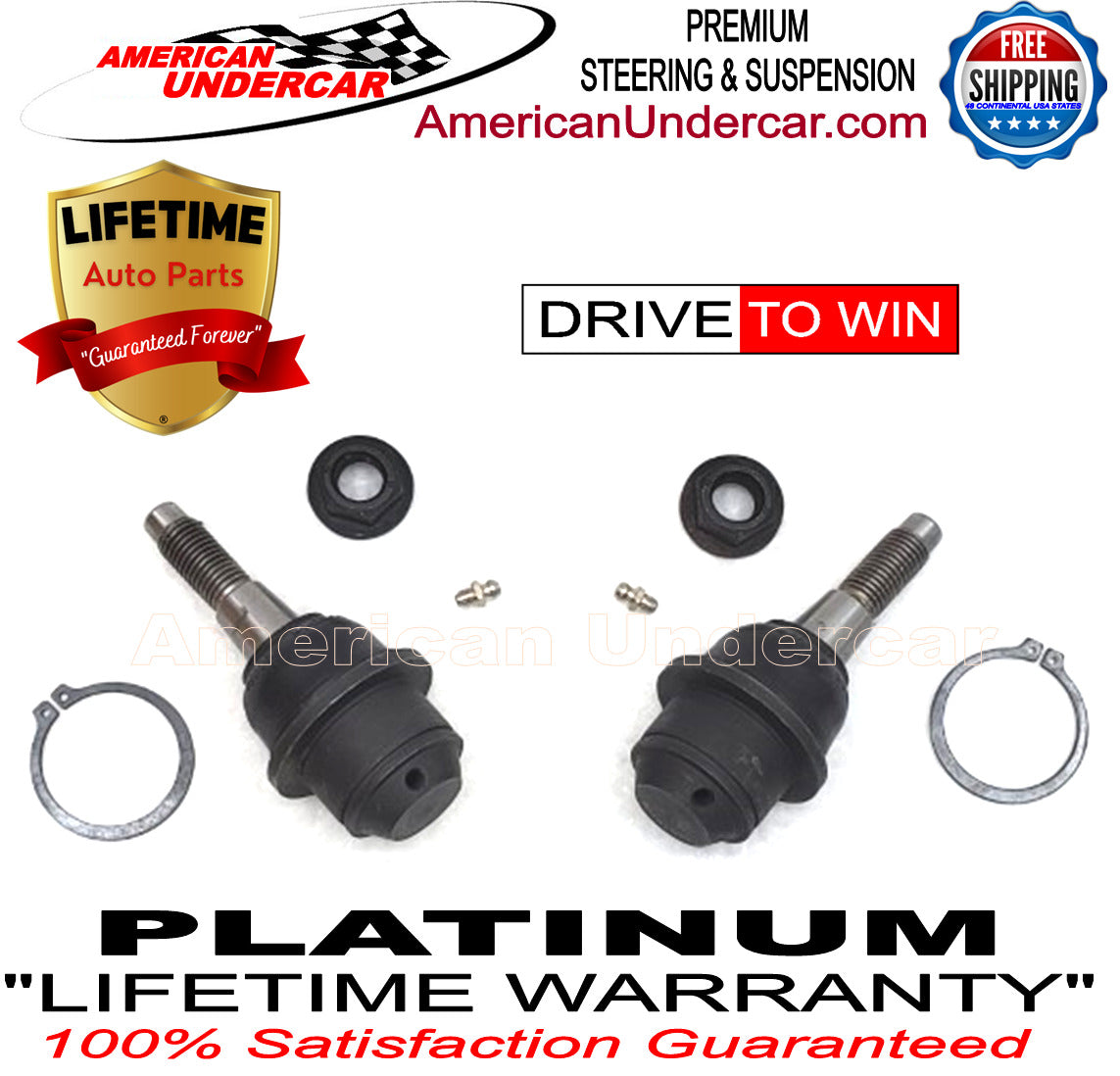 Lifetime Lower Ball Joint Suspension Kit for 2014-2018 Cadillac, Chevrolet, GMC