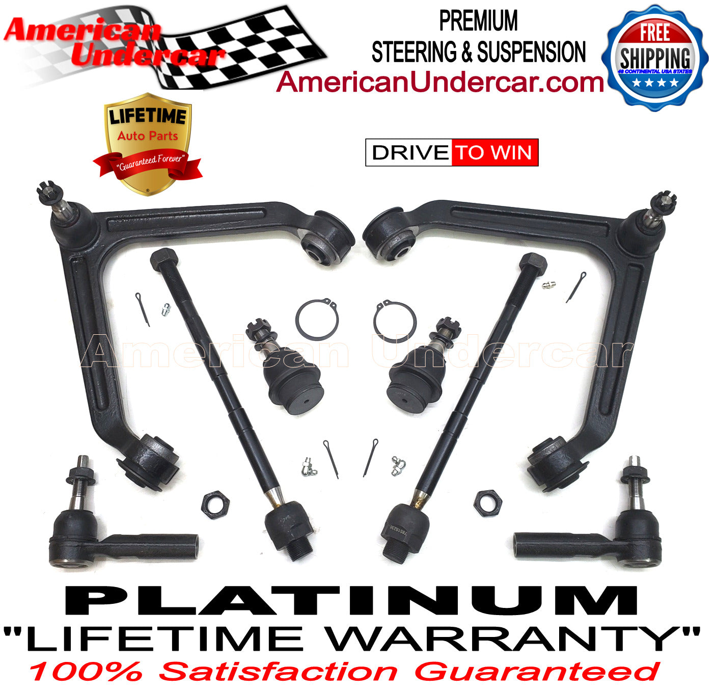 Dodge Ram 1500 Lifetime Complete Steering Suspension Kit 2002 - 2005 RWD