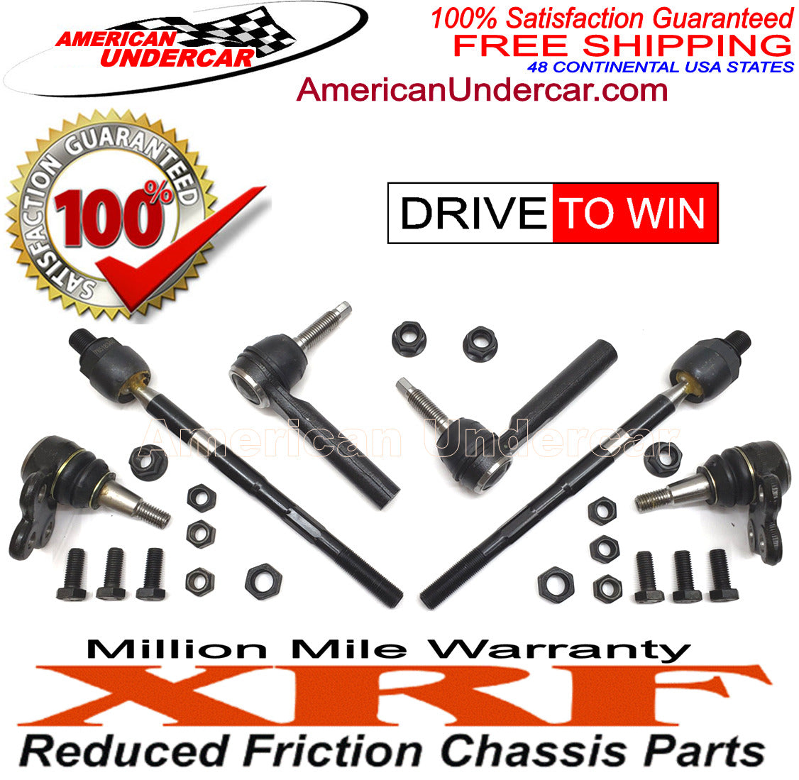 XRF Ball Joint Tie Rod End Steering Kit for 2007-2010 Saturn Outlook 2WD, AWD