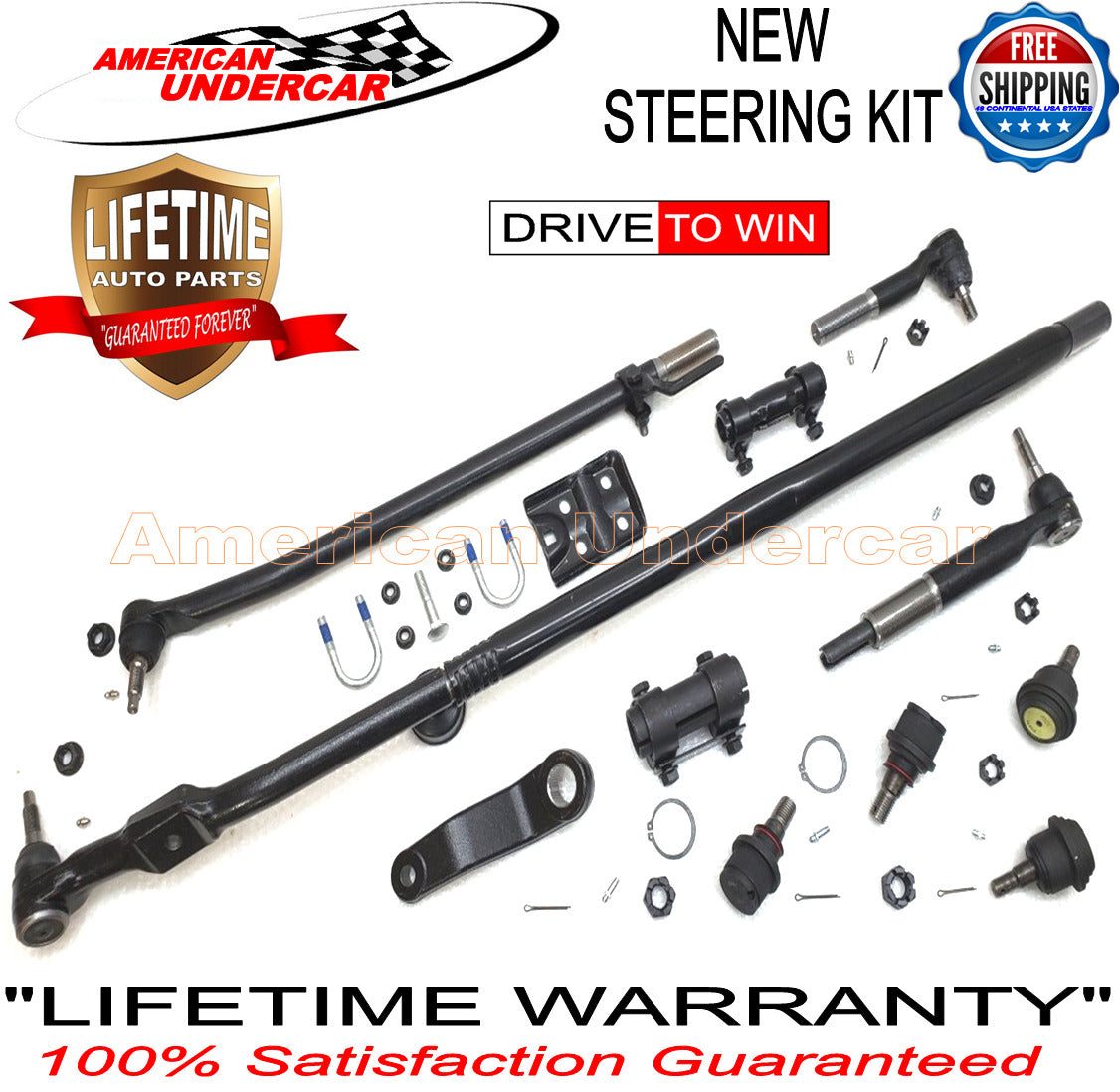 Lifetime New T Design Steering Upgrade Kit for 2003-2013 Dodge Ram 2500, 3500 4x4