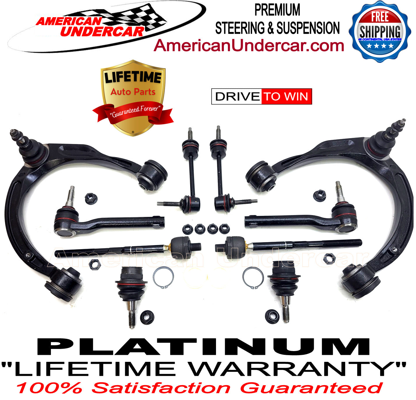 Lifetime Steering and Suspension Kit for 2018-2020 Ford F150 Raptor 3.5L 4x4