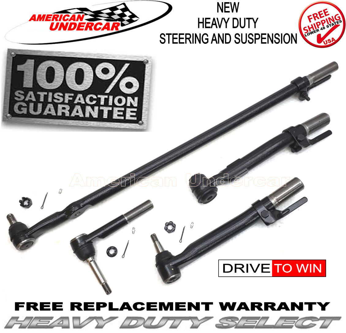 HD Drag Link Tie Rod Steering Kit for 2011-2016 Ford F250, F350 4x4 SRW