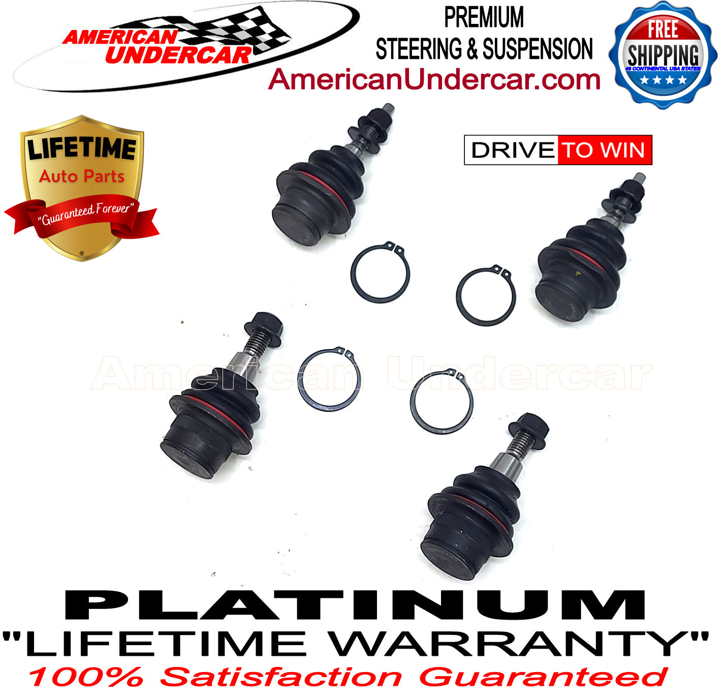 Lifetime Steering and Suspension Kit for 2018-2020 Ford F150 Raptor 3.5L V6 4x4