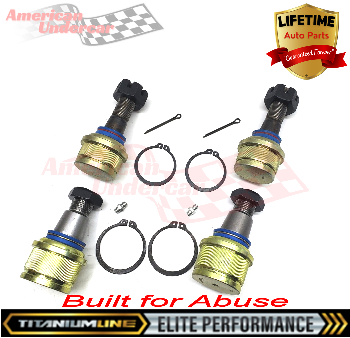 Lifetime Titanium Line Ball Joint Suspension Kit | 1999-2004 Ford F450 F550 Super Duty 2WD & 4x4