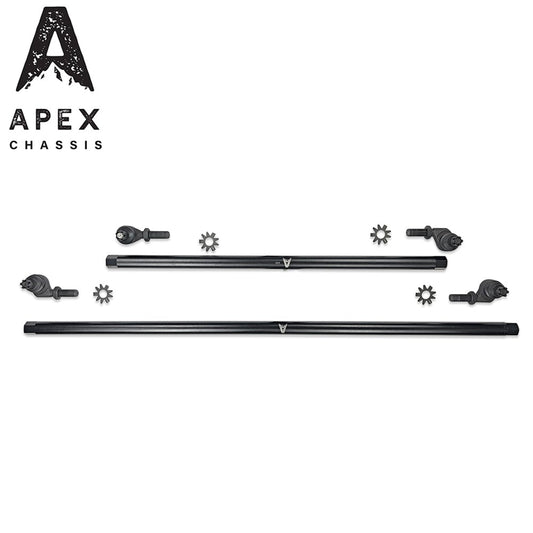 Apex Chassis Heavy Duty 1 Ton Tie Rod & Drag Link Kit for 2007-2018 Jeep Wrangler JK-Flip Kit