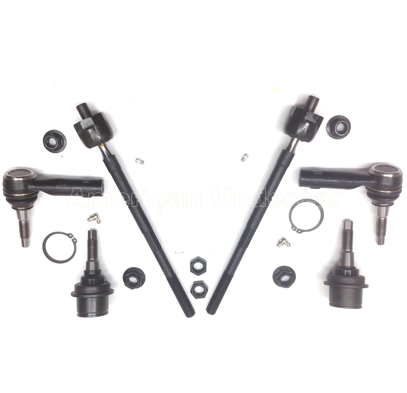 Lifetime Ball Joints Tie Rod Steering Kit for 2010-2013 Ford Transit Connect 2WD
