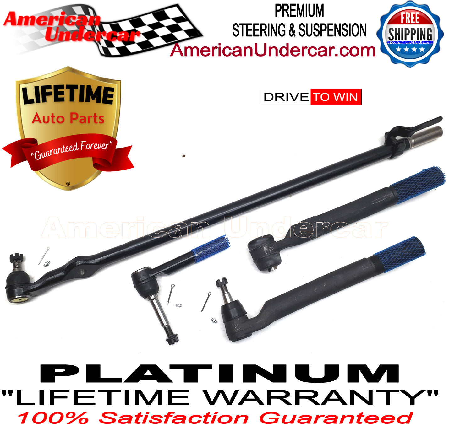 Lifetime Steering and Suspension Kit for 2017-2019 Ford F550 Super Duty 4x4 Wide Frame