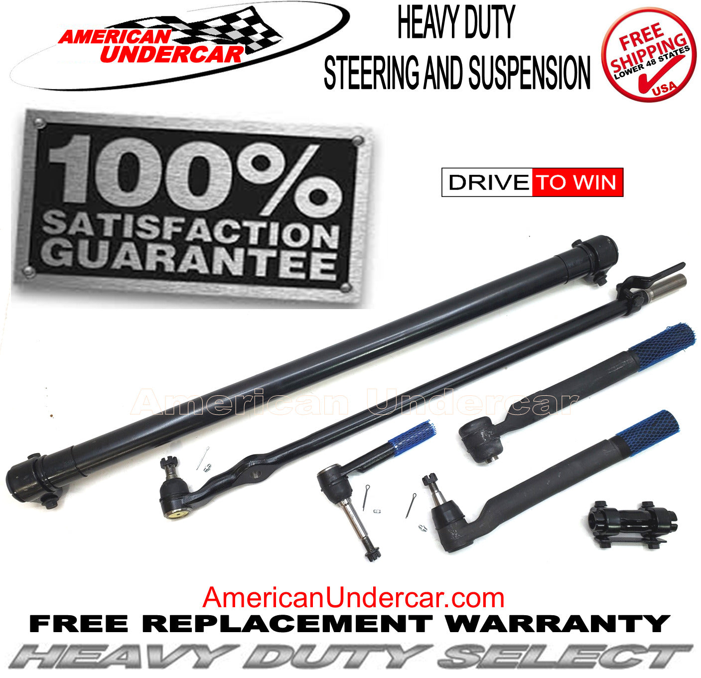 HD Steering and Suspension Kit for 2017-2019 Ford F550 Super Duty 4x4 Wide Frame