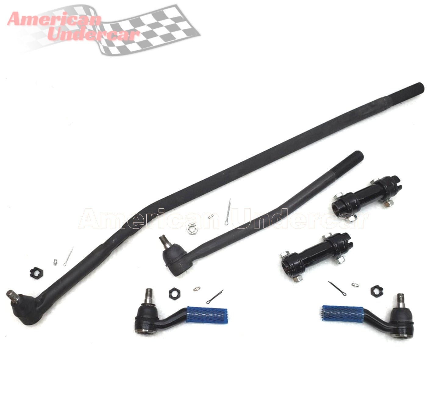 HD Drag Link Tie Rod Sleeve Steering Suspension Kit for 2008-2019 Ford E450 SRW
