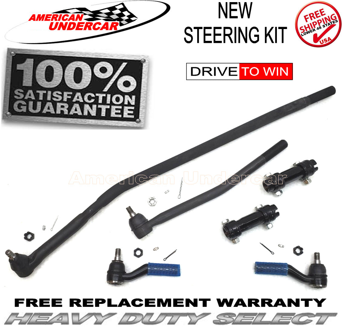 HD Drag Link Tie Rod Sleeve Steering Kit for 1992-2006 Ford E250 SRW