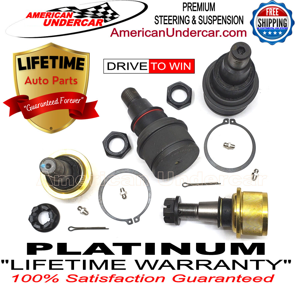 Lifetime Ball Joint Steering Suspension Kit for 2011-2022 Ford F450 Super Duty 4x4