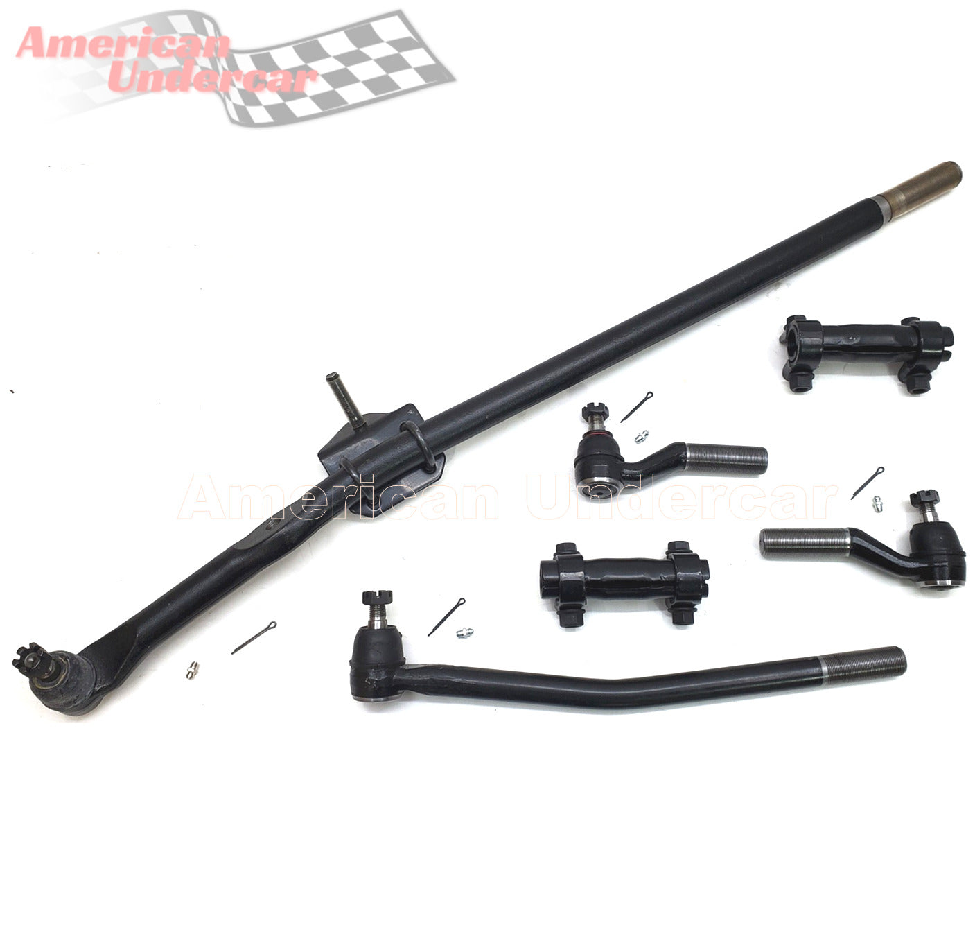 HD Drag Link Tie Rod Sleeve Steering Kit for 1992-2006 Ford E250 DRW