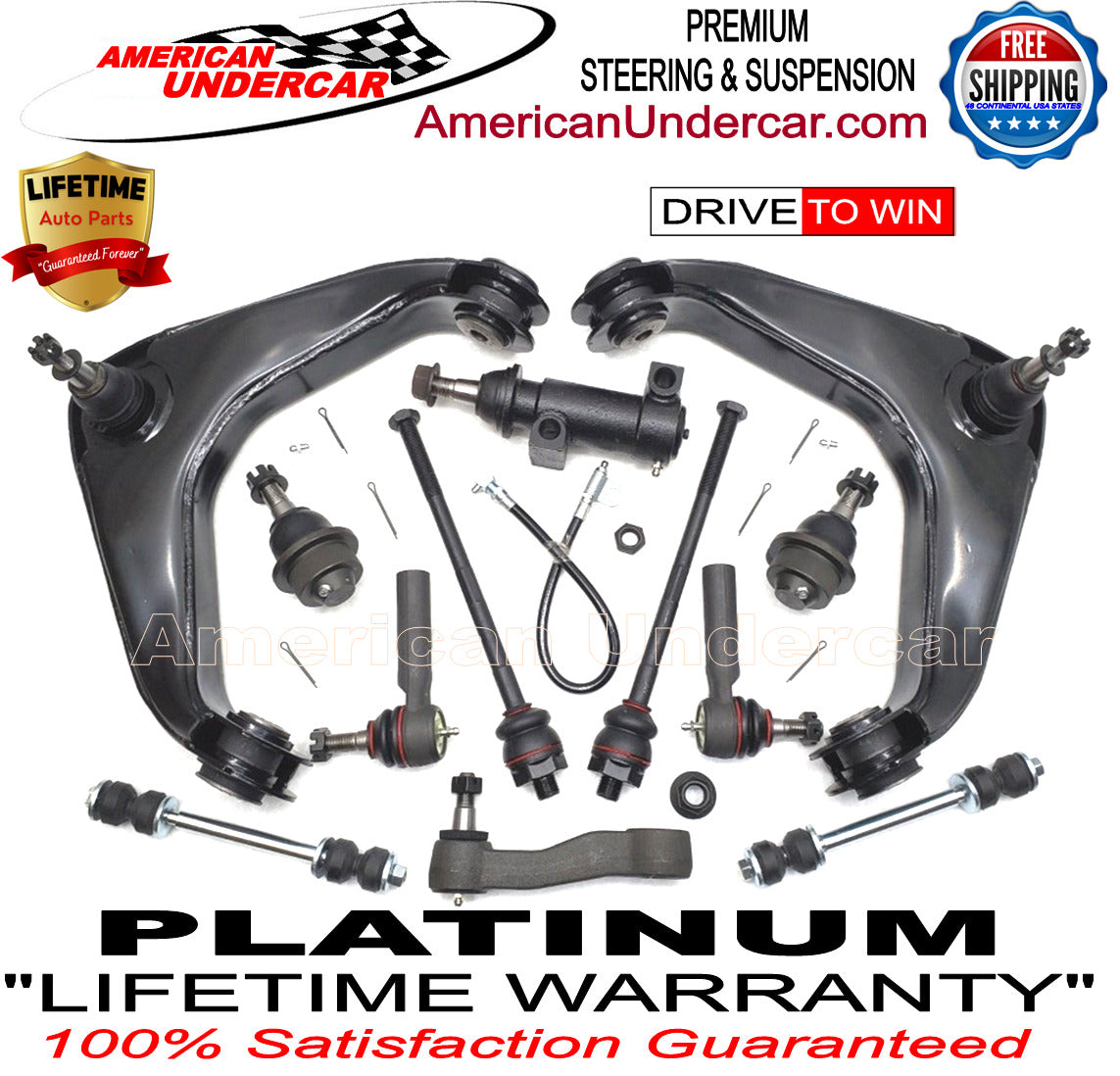 Lifetime Steering and Suspension Kit for 2001-2010 Chevrolet Silverado 3500HD 2WD