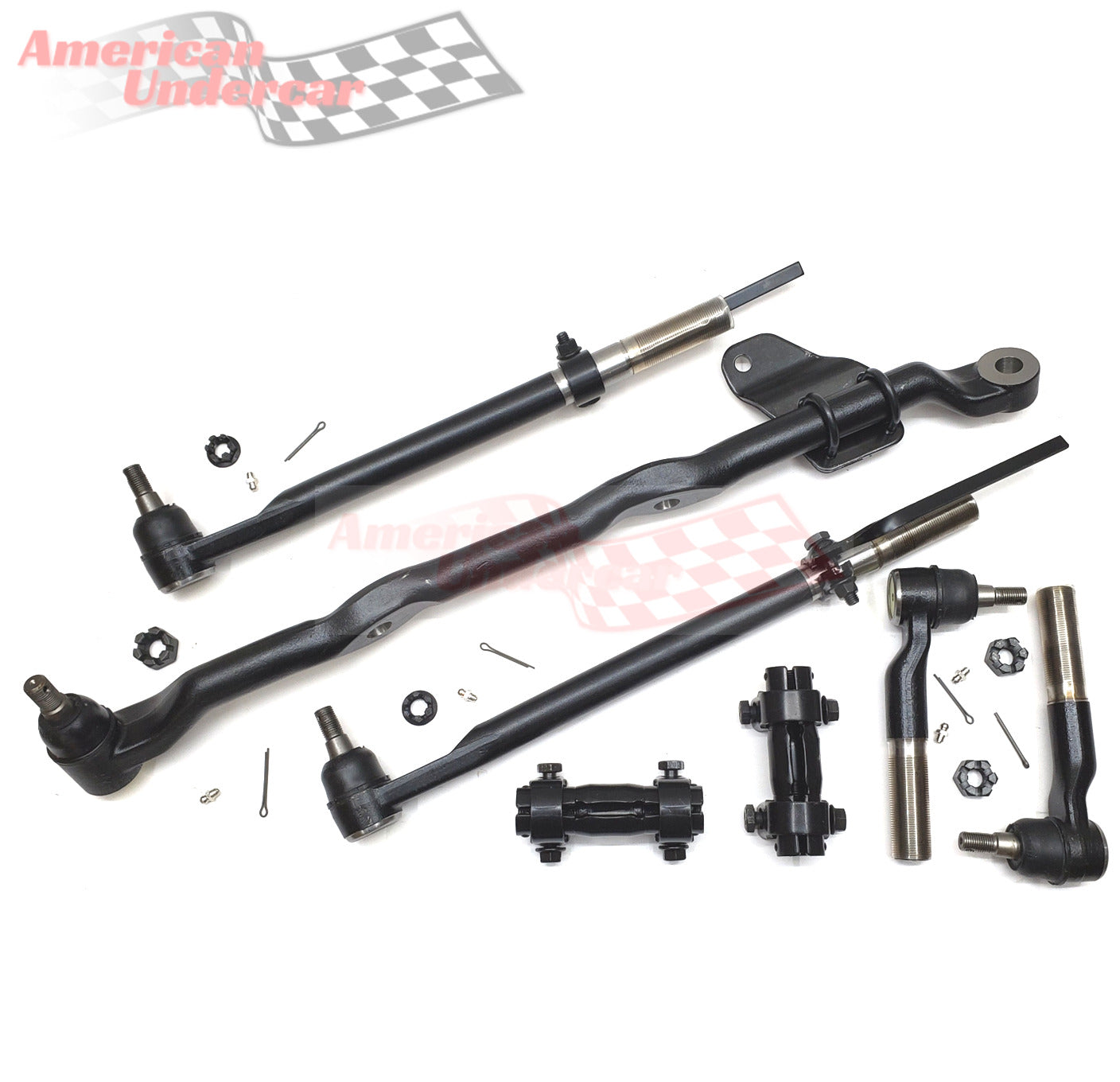 XRF Drag Link Tie Rod Sleeve Steering Kit for 2011-2022 Ford F250 Super Duty 2WD
