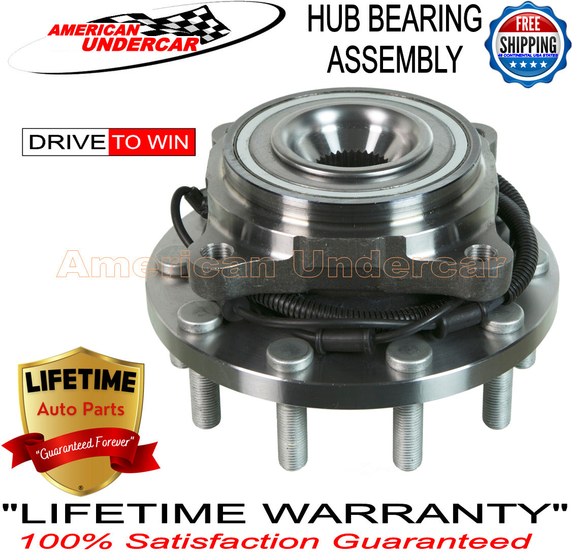 Lifetime Hub Bearing Assembly for 2008-2018 Dodge Ram 4500, 5500 4x4, 2WD