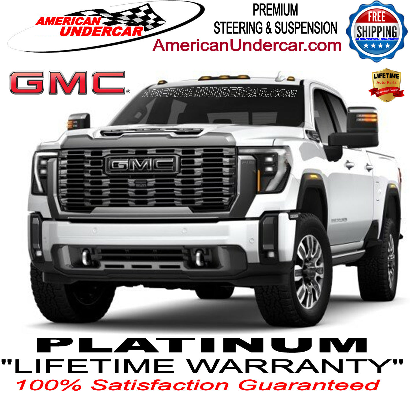 Lifetime Steering and Suspension Kit for 2001-2010 GMC Sierra 3500HD 4x4