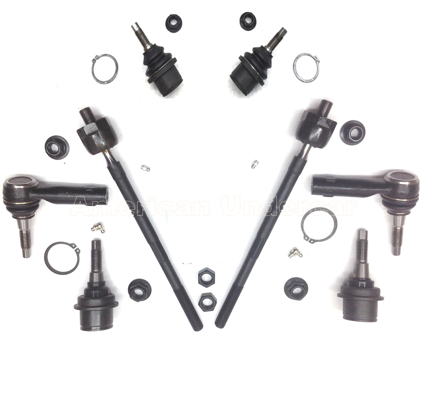 XRF Ball Joints Tie Rod Steering and Suspension Kit for 2015-2020 Ford F150 2WD