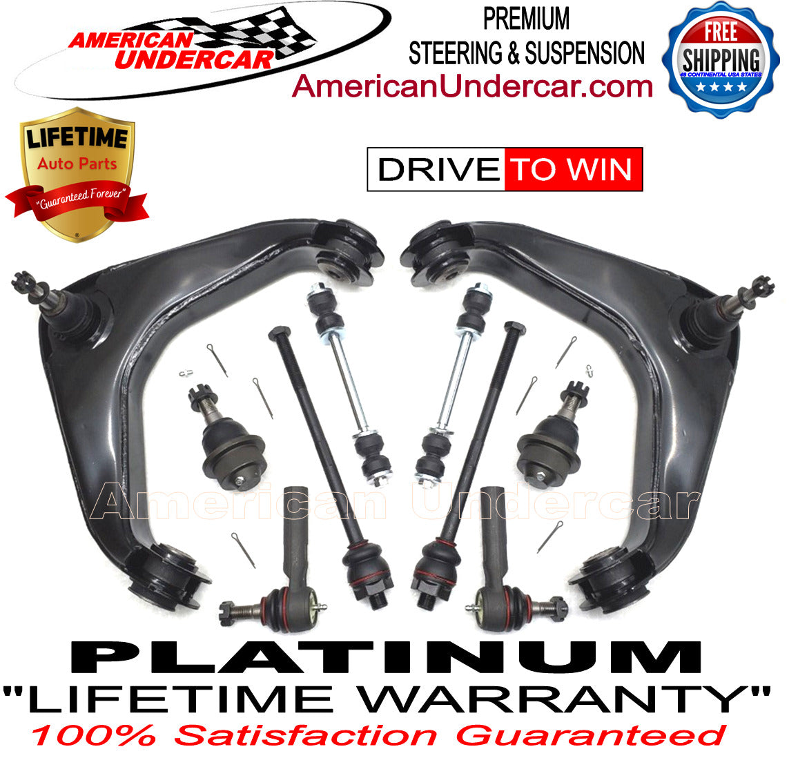 Lifetime Steering and Suspension Kit for 2001-2010 Chevrolet Silverado 2500HD 4x4
