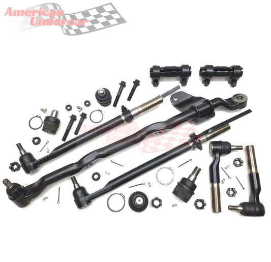 HD Ball Joint Drag Link Tie Rod Sleeve Steering Kit for 2011-2022 Ford F350 Super Duty 2WD