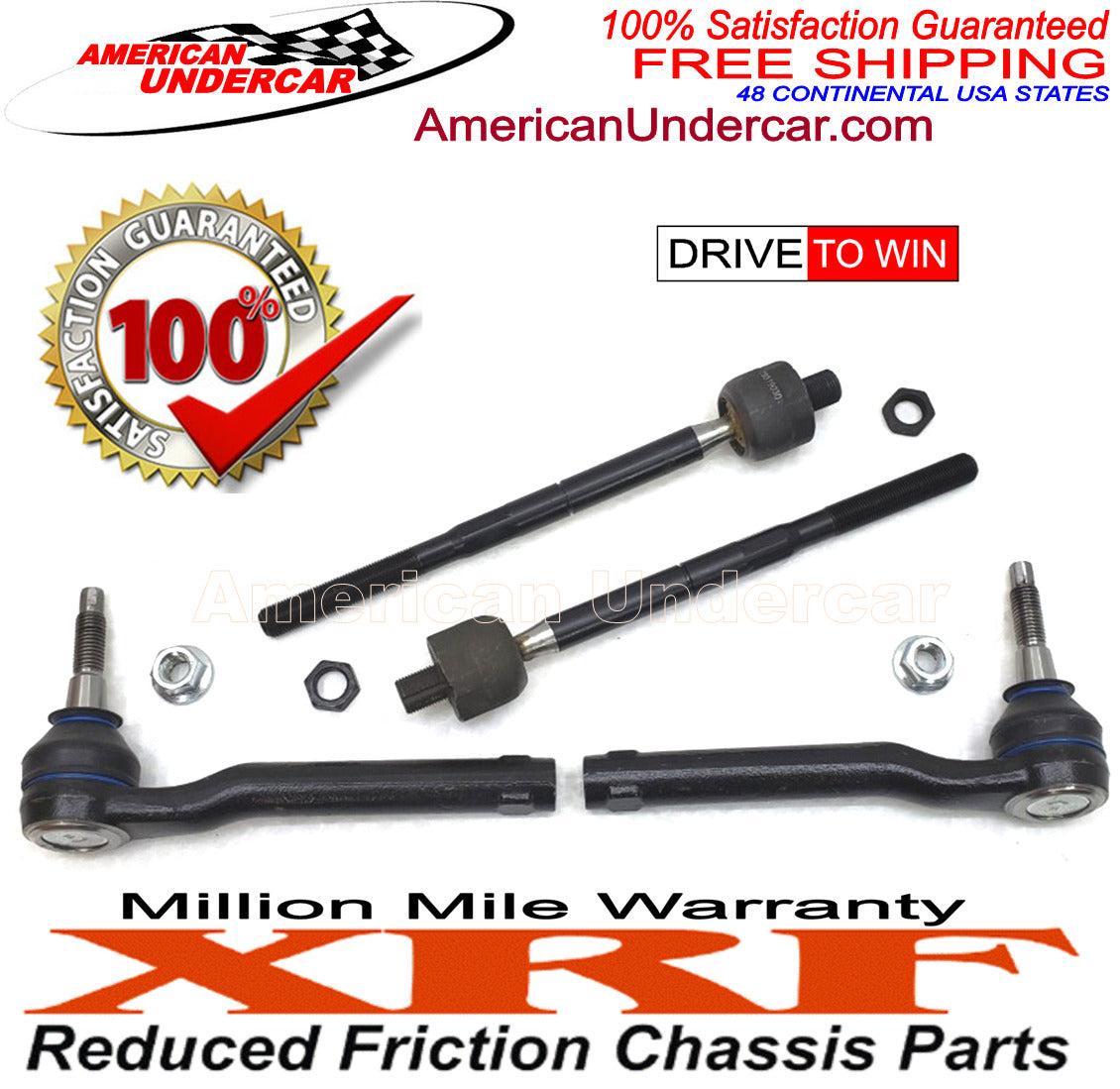 XRF Inner & Outer Tie Rod Steering Kit for 2011-2014 Ford F150 SVT Raptor 6.2L V8 4x4