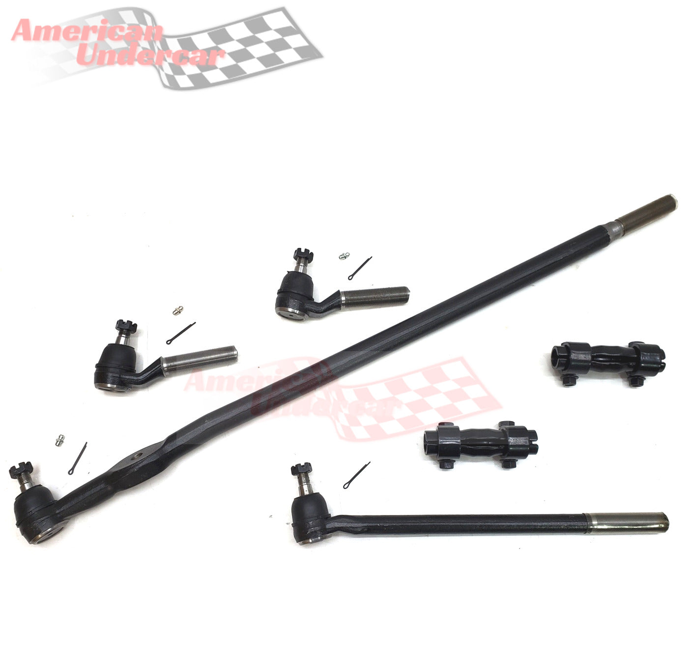HD Tie Rod Drag Link Sleeve Steering Suspension Kit for 1985-1994 Ford F250 4x4